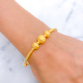 Sparkling Dotted Bangle 22k Gold Bracelet