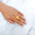 Unique Refined Flower 22k Gold Ring