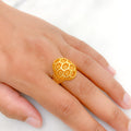 Opulent Cluster 22k Gold Ring