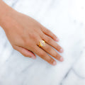 Shimmering Two-Tone 22k Gold Ring