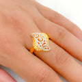 Shimmering Two-Tone 22k Gold Ring