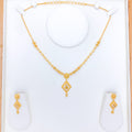 Dainty Beaded Necklace 22k Gold Set