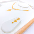 Dainty Beaded Necklace 22k Gold Set