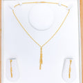 Fancy Asymmetrical Necklace 22k Gold Set