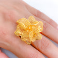 Graceful Floral Statement Ring