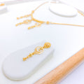 Graceful Hanging 22k Gold Necklace Set