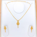 Opulent Beaded Drop 22k Gold Necklace Set