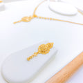 Opulent Beaded Drop 22k Gold Necklace Set