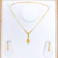 Glossy Hanging Necklace 22k Gold Set