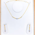 Fancy Two-Tone Necklace 22k Gold Set