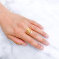 Graceful Matte Two-Tone Ring