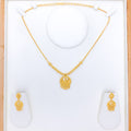 Dressy Round Beaded 22k Gold Necklace Set