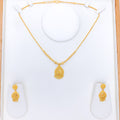 Traditional Pear Drop 22k Gold Necklace Set