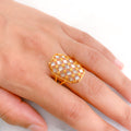 Checkered Lightweight Two-Tone Ring