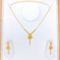 Bright Beaded Drop 22k Gold Necklace Set