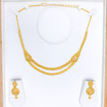 Decorative Textured Two 22k Gold Lara Set