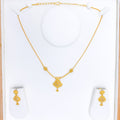 Modern Modest Lightweight 22k Gold Necklace Set