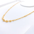 Shimmering Beaded 22k Gold Chain