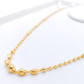 Shimmering Beaded 22k Gold Chain