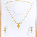 Shiny Reflective 22k Gold Necklace Set