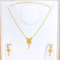 Rangoli Inspired Round 22k Gold Necklace Set