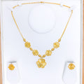 Mesmerizing Gold Clover 22k Gold Necklace Set