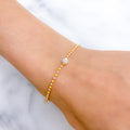 Alternating Frosted Two-Tone Chain Bracelet