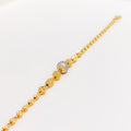 Charming Chic Two-Tone 22k Gold Bracelet