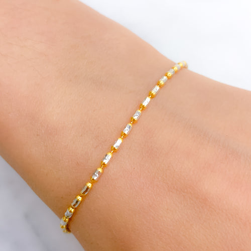 Fine Two-Tone Chain Bracelet