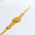 Classic Meenakari Flower 22k Gold Bracelet