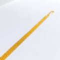 Exclusive Shimmering 22k Gold Flat Bracelet