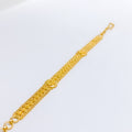 Dainty Bright 22k Gold Floral Bracelet