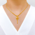 Striking Beaded 22k Gold Necklace Set