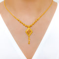 Striking Beaded 22k Gold Necklace Set