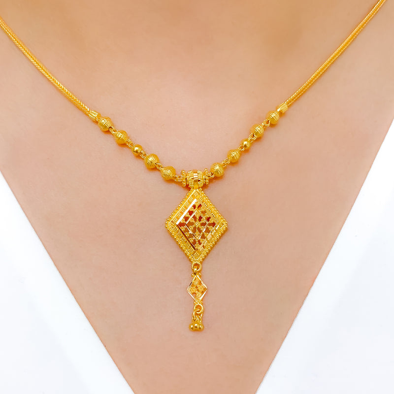 Striking Geometric Necklace Set