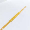 Sleek Flat Lightweight 22k Gold Bracelet