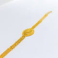 Trendy Marquise Link 22k Gold Bracelet