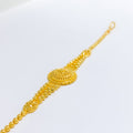 Fashionable Floral Dome 22k Gold Bracelet
