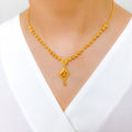 Dainty Beaded Necklace 22k Gold Set