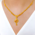 Dainty Beaded Necklace 22k Gold Set