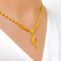 Dainty Beaded Necklace 22k Gold Set