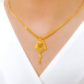 Bright Beaded Drop 22k Gold Necklace Set