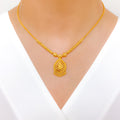 Traditional Pear Drop 22k Gold Necklace Set