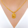 Traditional Pear Drop 22k Gold Necklace Set