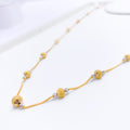 Chic Long Beaded 22k Gold Chain