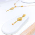 Delicate Tear Drop 22k Gold Set