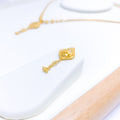 Exclusive Marquise Tassel Necklace 22k Gold Set