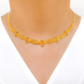 Contemporary Beaded 22k Gold Necklace Set