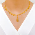 Classy Symmetrical 22k Gold Necklace Set
