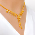 Exquisite Drop 22k Gold Necklace Set